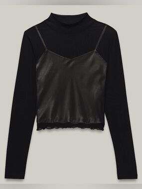 Vans Black Sheer Mesh Top Women XS